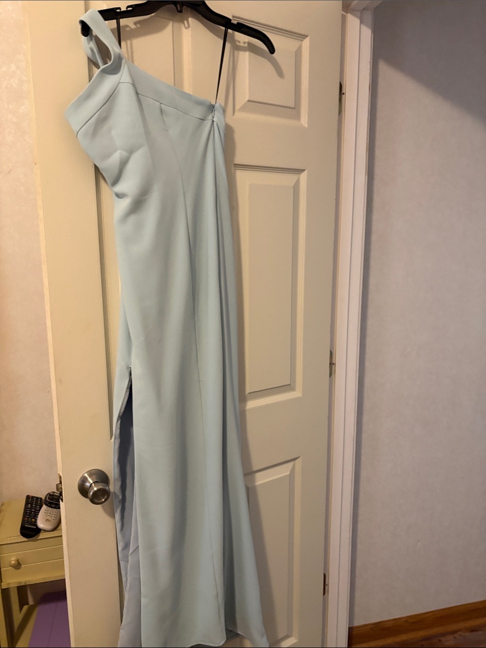 NBD Evan One-Shoulder Gown in Light Blue - Size L (Worn Once